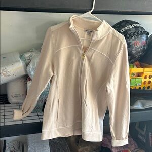 Croft & Barrow Off-White Zip-Up Jacket